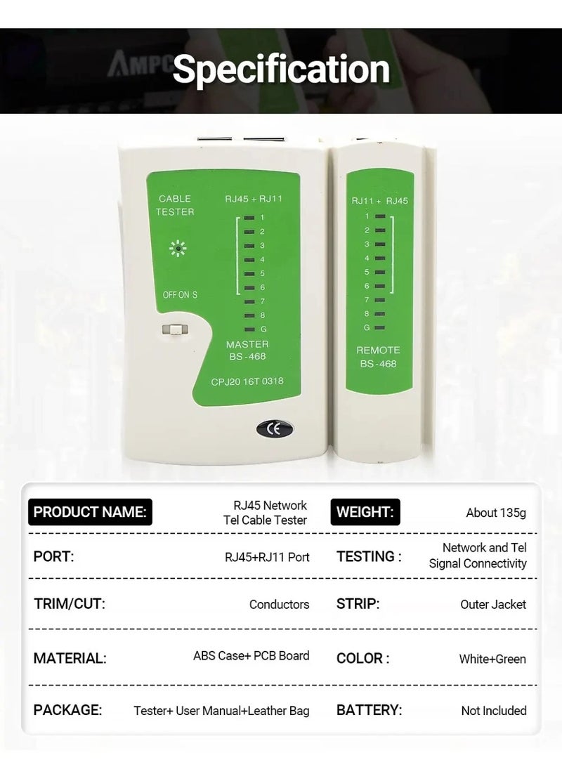 RJ11/RJ45 Cable Tester & Tracker – Network & Telephone Line Diagnostic Tool - Image 5