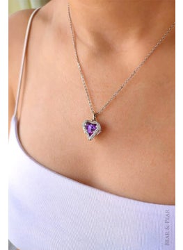 Sparkle in the Wings Crystal Heart Amethyst Stone Women's Necklace - pzsku/Z5AAE0260FB3C7B173ECEZ/45/_/1730621544/5c72dd60-197c-4475-9577-4b10ac675e3f