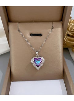 Sparkle in the Wings Crystal Heart Amethyst Stone Women's Necklace - pzsku/Z5AAE0260FB3C7B173ECEZ/45/_/1730621547/3bc7b0c3-4f24-4150-a36b-09597ecf6037