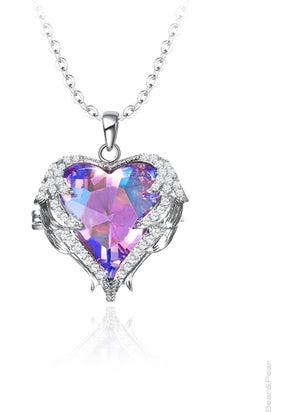 Sparkle in the Wings Crystal Heart Amethyst Stone Women's Necklace - pzsku/Z5AAE0260FB3C7B173ECEZ/45/_/1730621609/63b2a789-d1ce-47a5-9f0d-a89a22d98215