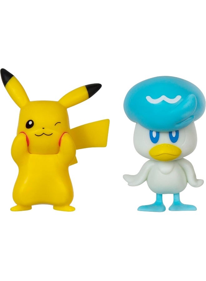 Pokemon Pokémon PKW3357 Battle Figure Pack - Pikachu & Kwaks Official Detailed Figures 5 cm Each - Image 2