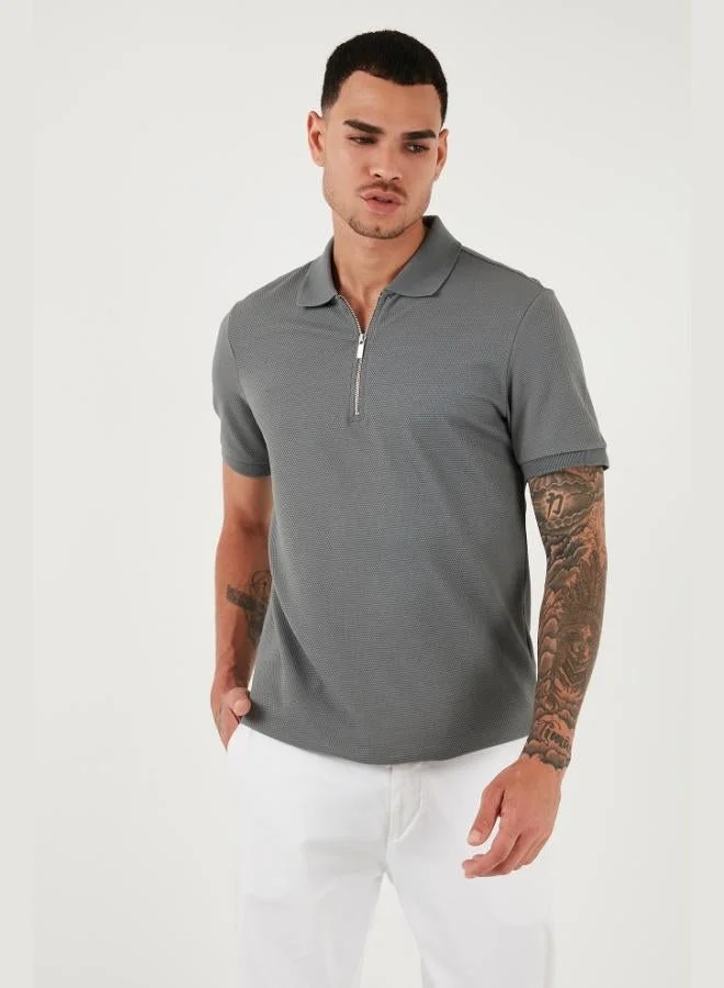 Buratti Cotton Regular Fit Half Zipper 3-Pack Polo Collar T-Shirt Men's Polo Collar T-Shirt 5902915S3