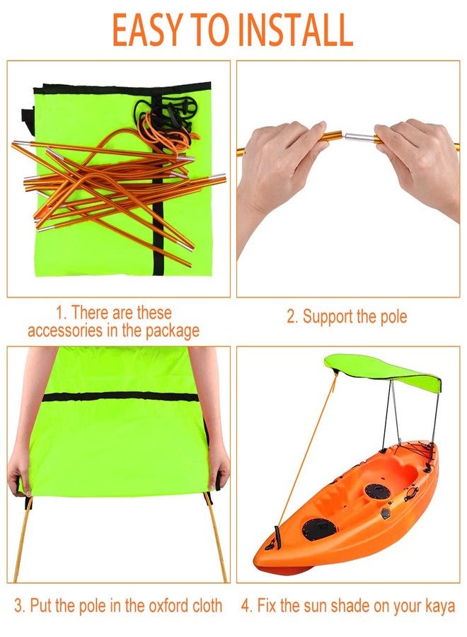 KUUQA Kayak Boat Canoe Sun Shade Canopy for Single Person（Green） - Image 2