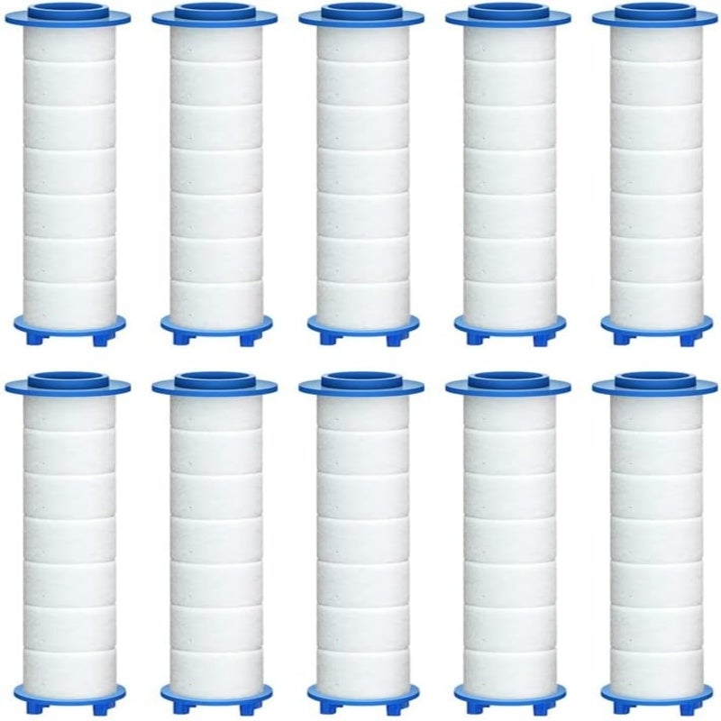 Shower Filter Replacement 10-Pack: High-Output, Easy-Install - Chlorine & Fluoride Reducing - Eco-Friendly, Durable for Clean Bath Water, Skin & Hair Care - Image 2
