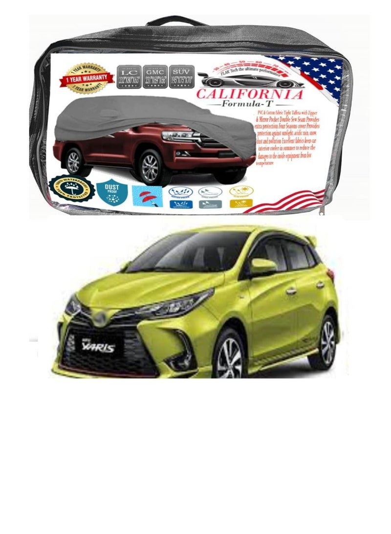 California formula-T California Car body Cover Windproof  Scratch Resistant Cover with Working Gloves TOYOTA YARIS HATCHBACK 