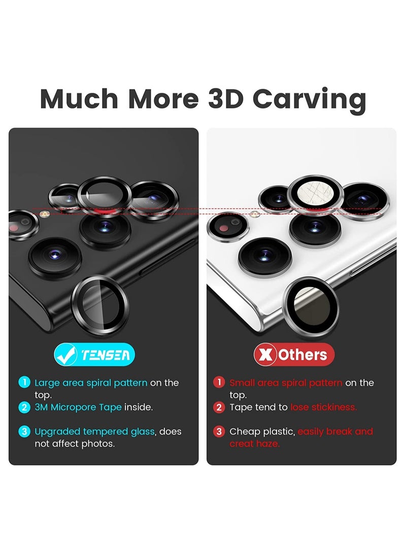 [3+2] for Samsung Galaxy S22 Ultra Camera Lens Protector, 9H Tempered Glass - Image 5