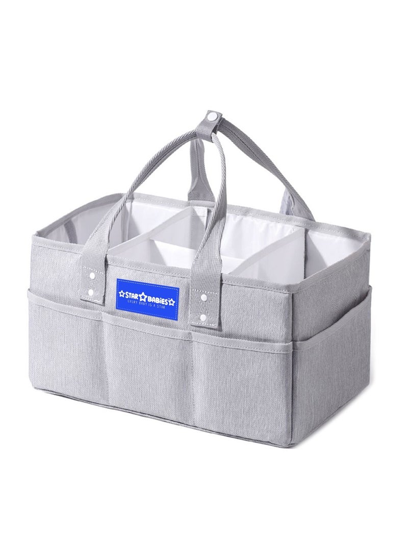 Star Babies - Diaper Caddy Organizer NEW - Grey - Image 1