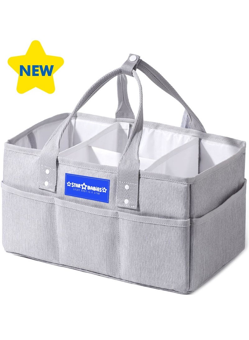 Star Babies - Diaper Caddy Organizer NEW - Grey - Image 2