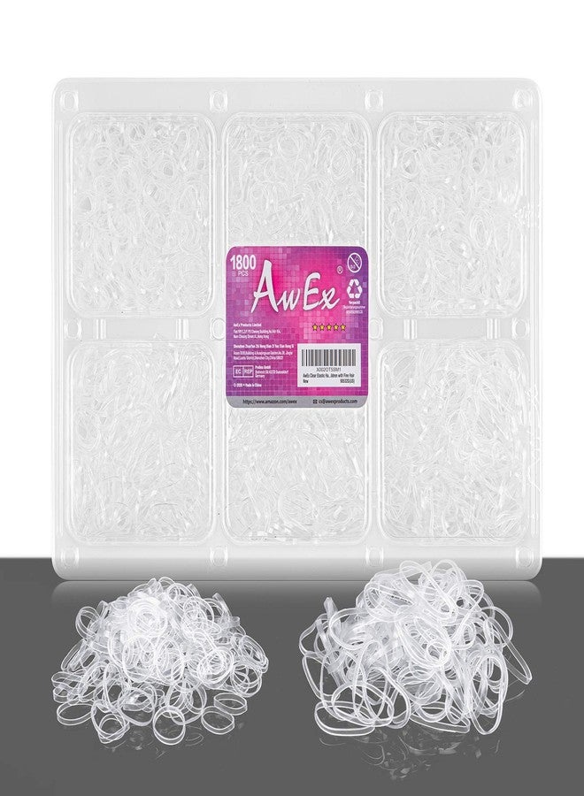 AwEx Color Elastic Hair Bands,Kids and Girls Hair Ties 1800 pcs Hair Rubber Bands,Soft No Damage Hair Elastics Ties Bands - Image 1