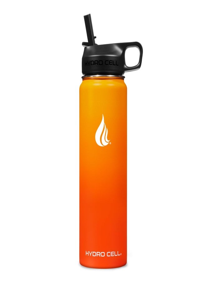 HYDRO CELL Traveler - 40 oz Water Bottle with Handle & Flip Straw - Fits in Cup Holder, Leak Resistant Tumbler-Reusable Insulated Stainless Steel & Rubber Base - Gifts for Women & Men, Midnight - Image 2