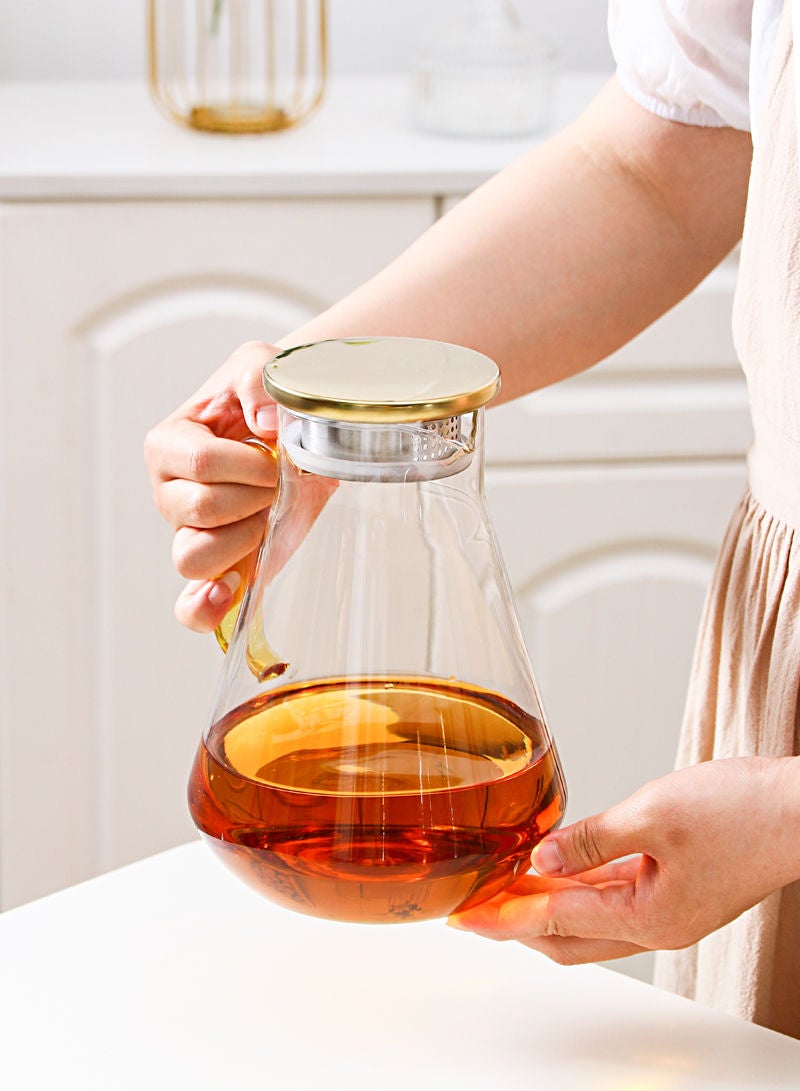 Shuer Light Luxury Glass Kettle And Cup Set Household Nordic With One Pot And Four Cups - Image 1