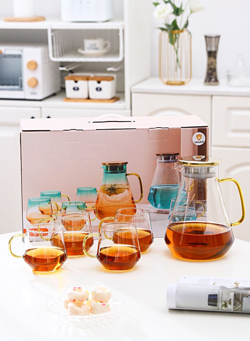Shuer Light Luxury Glass Kettle And Cup Set Household Nordic With One Pot And Four Cups - Image 4