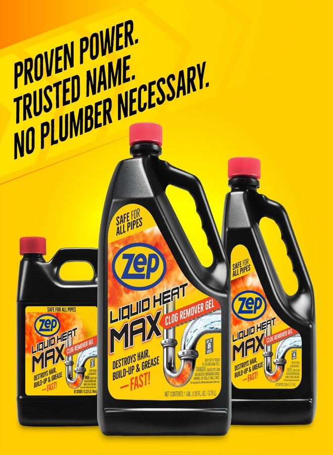 Zep Liquid Heat Max Clog Remover Gel - Destroys Hair, Build-Up & Grease - 32 oz. - Image 4