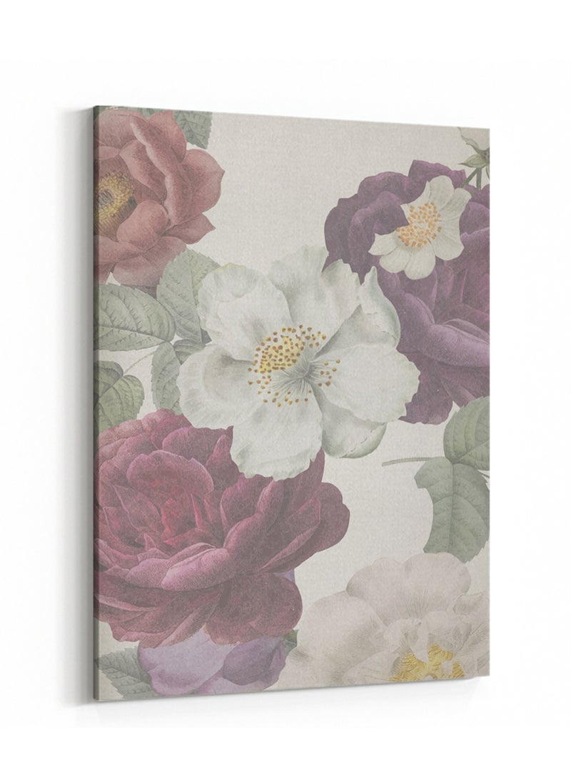 لوحة كانفاس على إطار خشبي بتصميم زهور - Image 4