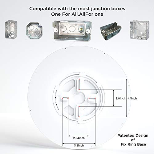 TALOYA Flush Mount 12 Inch Ceiling Light (Milk White Shell), 20W Surface Mount LED Light Fixture for Bedroom Kitchen,5 Color Temperatures in One,0.94 Inch Thickness Round - Image 5