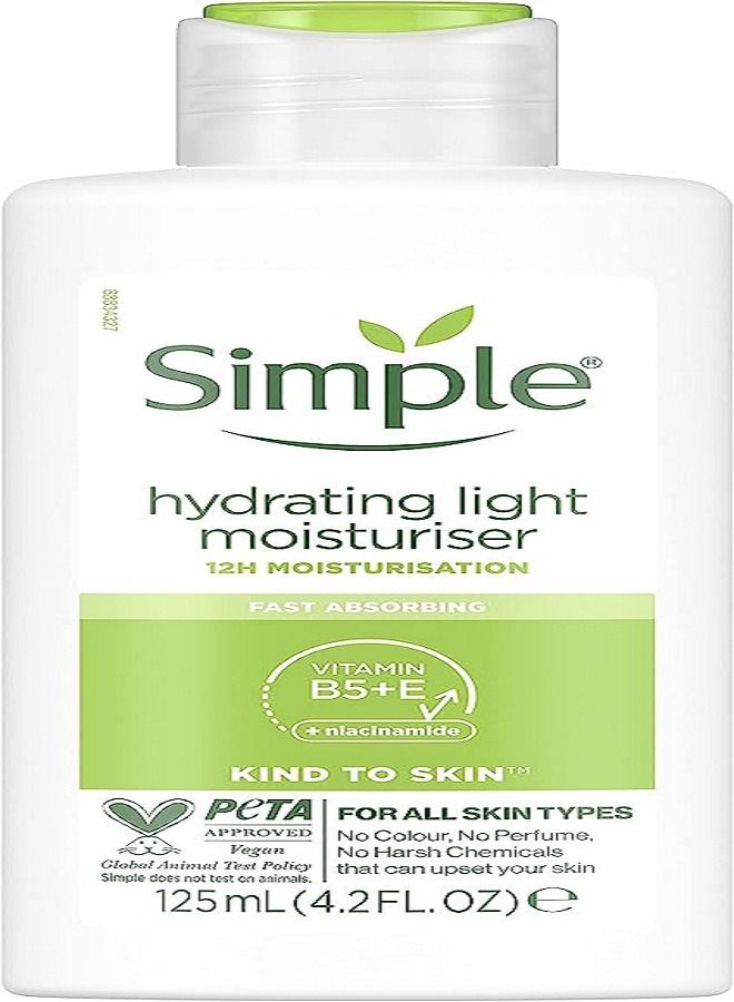 Simple Hydrating Light Moisturiser B5+E Kind to Skin 125 ML - Image 3