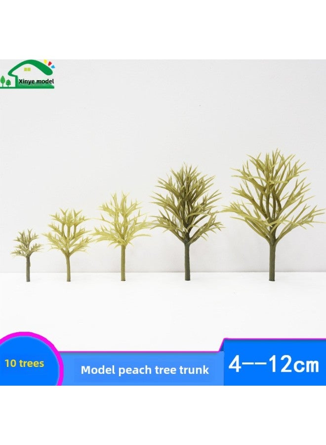 Model Tree Pole Trunk Semi-finished Small Branch Building Sand Table Scene Landscape Tree Mini Micro Landscape Plastic Peach Tree-Color:12cm Per Tree  - Image 1