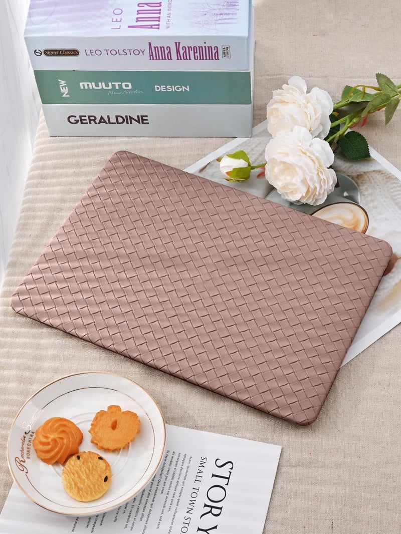 Seorsok Compatible with MacBook Air 13.6 inch Case M4 M3 M2 2025 2024-2022 Release A3240 A2681 A3113 Touch ID,Elegant Plastic Hard Shell Case with Keyboard Cover,Brown Tartan PVC No Logo Cutout - Image 4