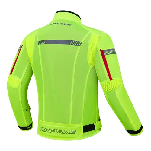 Zyxformis Motorcycle Jacket for Men, CE Armored Mesh Motorbike Jacket for Summer, Breathable Protective Gear for Motorcycling - Image 3