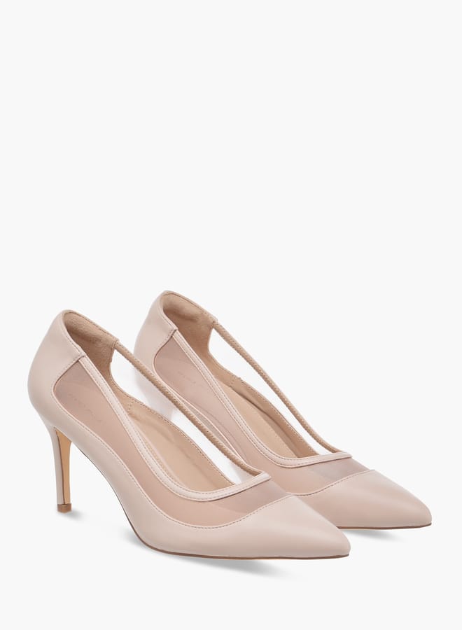 Flora Bella By Shoexpress Women Textured Slip-On Pumps with Stiletto Heels  - Image 1