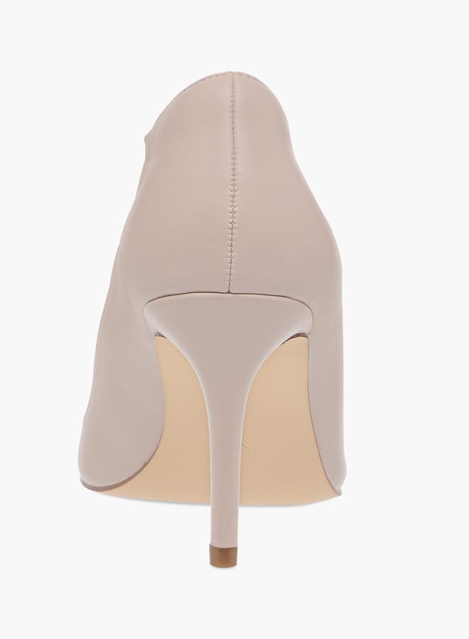 Flora Bella By Shoexpress Women Textured Slip-On Pumps with Stiletto Heels  - Image 5