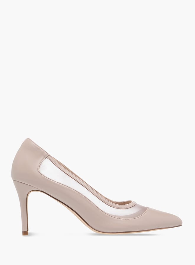 Flora Bella By Shoexpress Women Textured Slip-On Pumps with Stiletto Heels  - Image 3