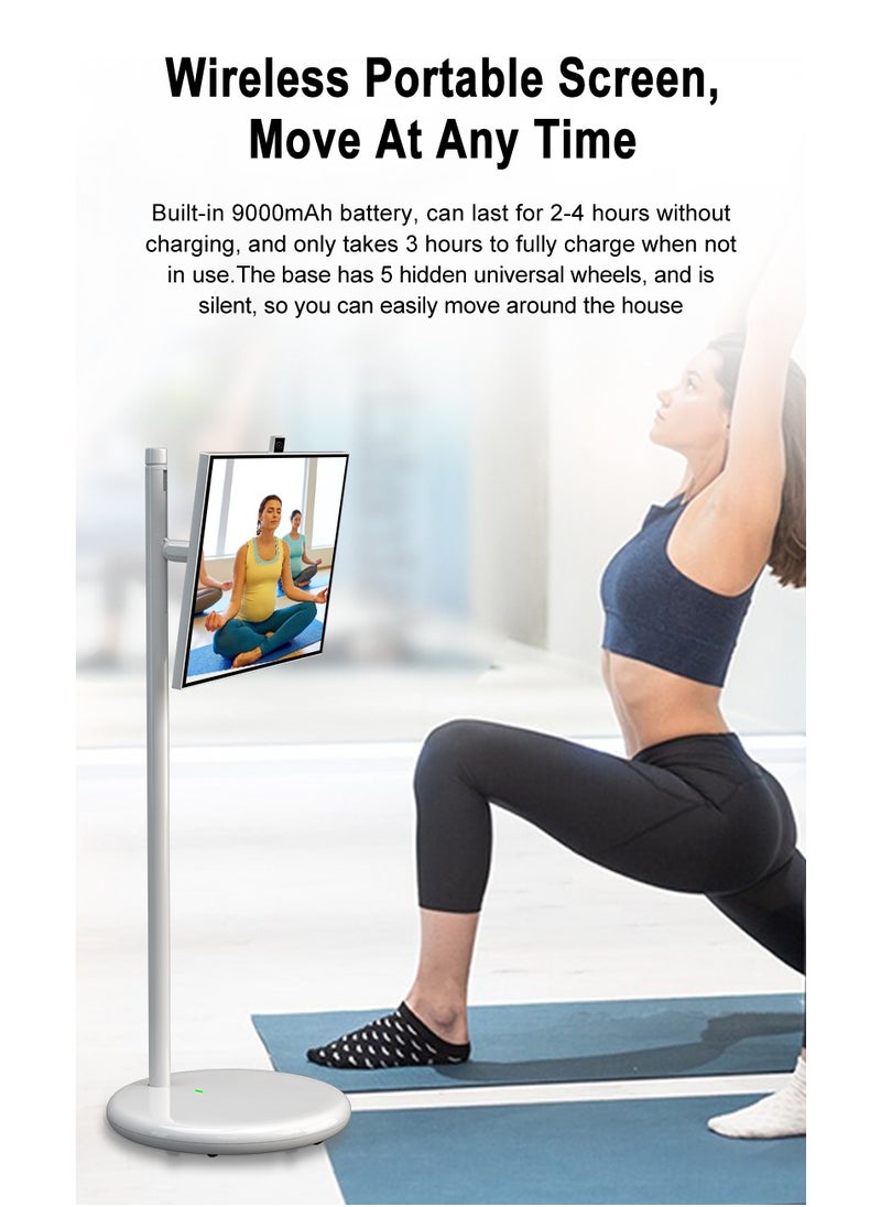 FlashHawk - 27 Inch Portable TV with Adjustable Floor Touch Screen Smart TV | 6G RAM+128G Storage | Build-in Camera, 9000aMh Battery 10H Video Play Time - Image 1