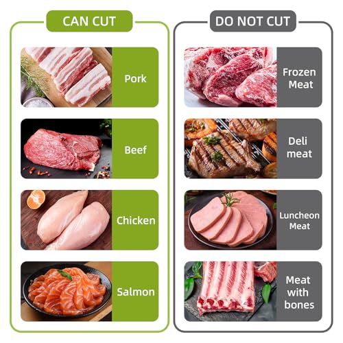 SupMaKin Fresh Meat Slicer, Thickness Adjustable 2 or 4 mm, 17 IN 1 Stainless Steel Manual Meat Cutter, Cleaver Kitchen Knife, Jerky Slicer Suit for Chicken Breast Beef Pork (With SteadyGrip) - Image 5