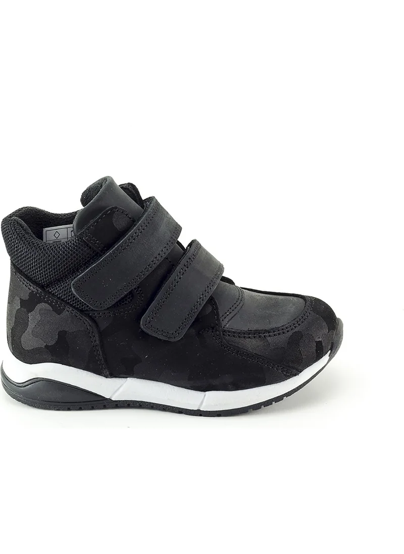 ام ان بي سي Minipicco Boys Black Leather Anatomically Supported Children's Boots