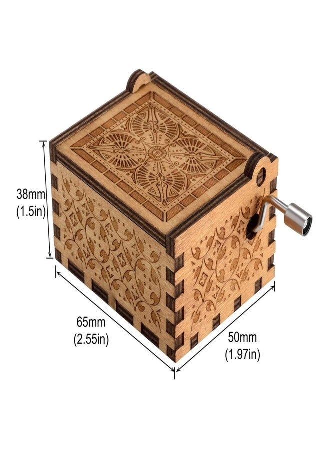 Caaju Wooden HP Music Box - Hand Crank Classic Antique Carved Wood Musical Boxes - Birthday Gift for Kids and Collectors - Image 3