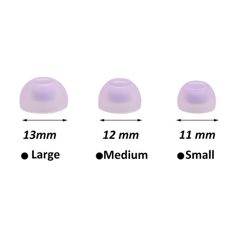 luakesa 6 Pairs Replacement Earbuds Tips Silicone Eartips Set for Samsung Galaxy Buds 2 Headphones Wireless Fit in Case Ear Tips (Lavender) - Image 3
