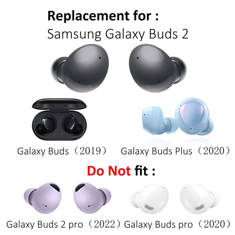 luakesa 6 Pairs Replacement Earbuds Tips Silicone Eartips Set for Samsung Galaxy Buds 2 Headphones Wireless Fit in Case Ear Tips (Lavender) - Image 2