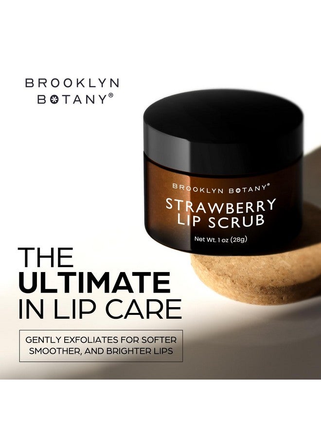 Brooklyn Botany Lip Scrub Exfoliator 1 Oz Lip Moisturizer For Dry Lips And Chapped Lips Gentle Lip Exfoliator For Smooth And Brighter Lips Strawberry Flavor - Image 4