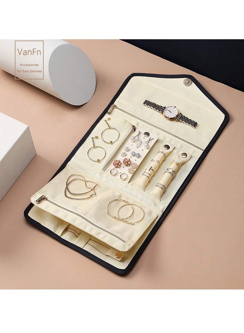 Portable Travel Jewelry Organizer for Necklaces, Rings, Bracelets, Watches and Earrings Storage - Image 2