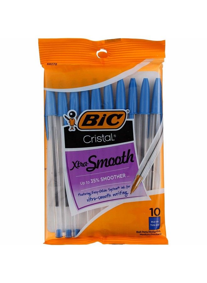 Bic قلم حبر جاف كريستال متوسط الرأس أزرق، 10 قطع (عبوة من قطعتين) - Image 2