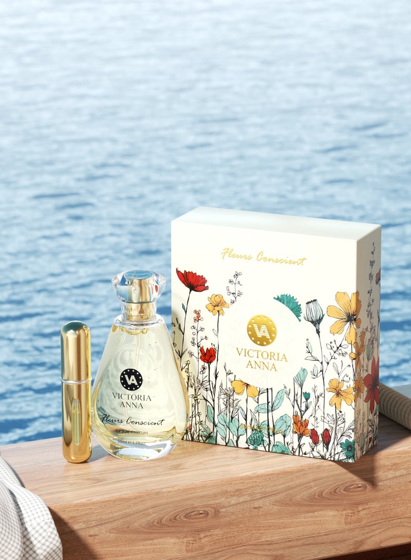 VICTORIA ANNA 50ml Fragrance Eau de Parfum Spray FLEURS CONSCIENT - Image 1