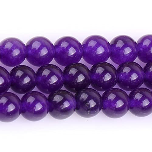 JOE FOREMAN 6mm Dark Purple Jade Round Natural Stone Beads for Jewelry Making Strand 15" Beaded Semi Precious Gemstone DIY Handmade Craft Supplies - Image 3