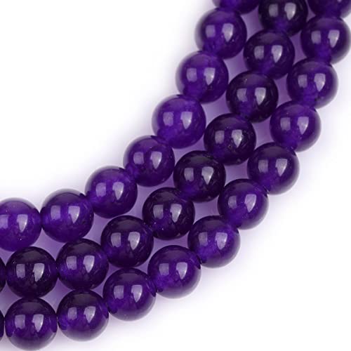 JOE FOREMAN 6mm Dark Purple Jade Round Natural Stone Beads for Jewelry Making Strand 15" Beaded Semi Precious Gemstone DIY Handmade Craft Supplies - Image 4