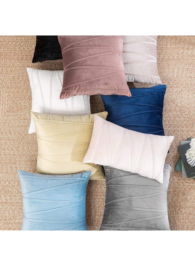Khooti Khooti Velvet Cushion Cover Pack of 1-16" X 16" / 41 X 41 Cm - Light Grey - Soft Pillow Covers Cushion Case for Sofa Bedroom Livingroom Chair Car with Random Zig Zag Pattern, 200 Tc - Image 5