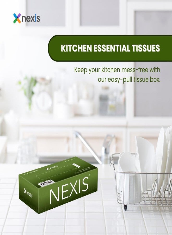 NEXIS 2-Ply Facial Tissue Paper Box | 800 Sheets | 100 Pulls x 4 Boxes | Car Tissue | Soft And Highly Absorbent | 100% Natural Virgin Fibre - Image 4