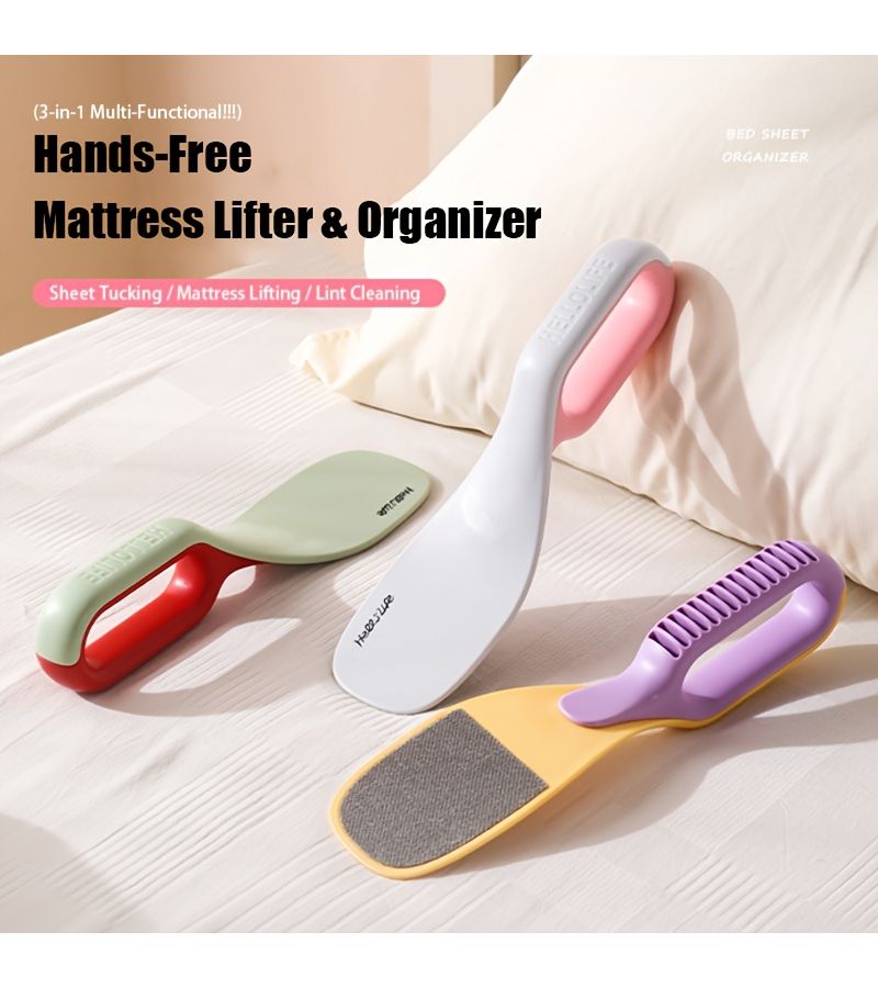 1 Piece 2 In 1 Thickened Mattress Lifter Bed Sheet Tucking Tool Labor Saving Bed Making Helper For Home Hotel Bedroom Yellow - Image 5