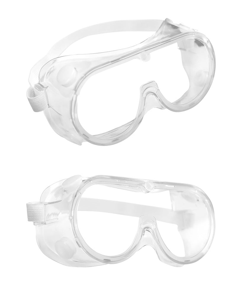 Harrier Hardware 2Pack Safety Goggles Eye Protection Ventilated AntiFog Scratch Resistant Eyewear 2