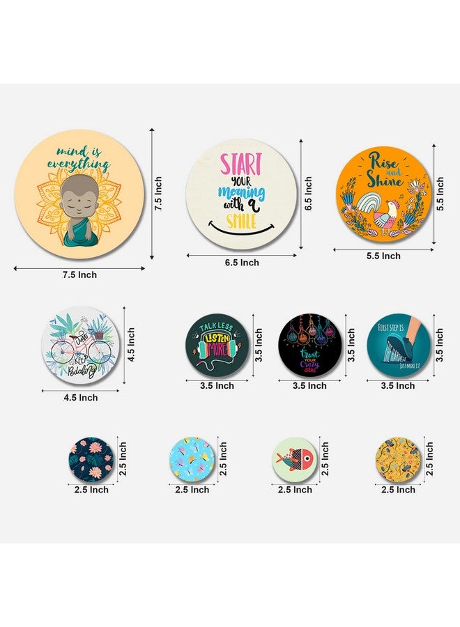 آرتفيب لوحة جدارية خشبية من Artvibes مصممة من مادة MDF لتزيين المنزل | المكتب | هدية | عناصر ديكور الحائط المعلقة | فن الحائط | غرفة المعيشة | غرفة النوم (WPS_113N)، عبوة من 11 قطعة