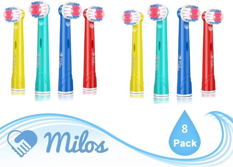 Milos Toothbrush Heads Compatible with Oral B Milos Kids 4 Pack Replacement Brush Heads for Most Braun Oral B Electric Toothbrushes Deep and Precise Cleaning Toothbrush Heads - Image 2
