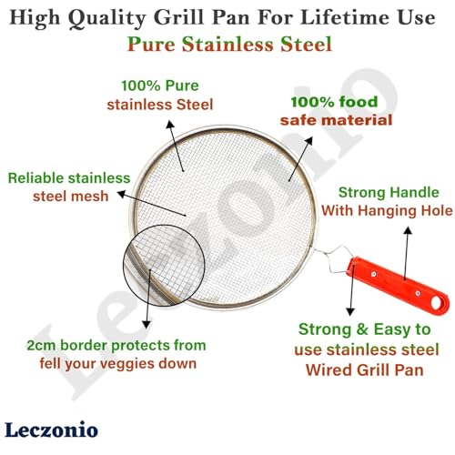 Leczonio pulka grill for gas stove, phulka, jali for kitchen cooking, papad roaster, roti grill, brinjal roaster, baigan bharta steel mesh griller (PGrill03) - Image 3