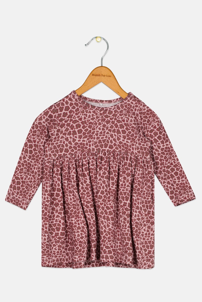 NAME IT Toddlers Girl Animal Print Dress, Multicolor - Image 1