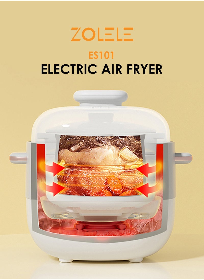 ZOLELE - Multi-Function Electric Stew Pot – Versatile Cooking for Soups, Stews, Porridge, and More with Advanced Heat Control, Energy-Efficient Design, and Compact Household Size ES101- White - Image 1