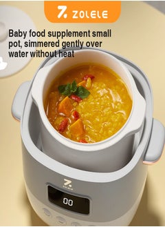 ZOLELE Multi-Function Electric Stew Pot – Versatile Cooking for Soups, Stews, Porridge, and More with Advanced Heat Control, Energy-Efficient Design, and Compact Household Size ES101- White  - Image 4
