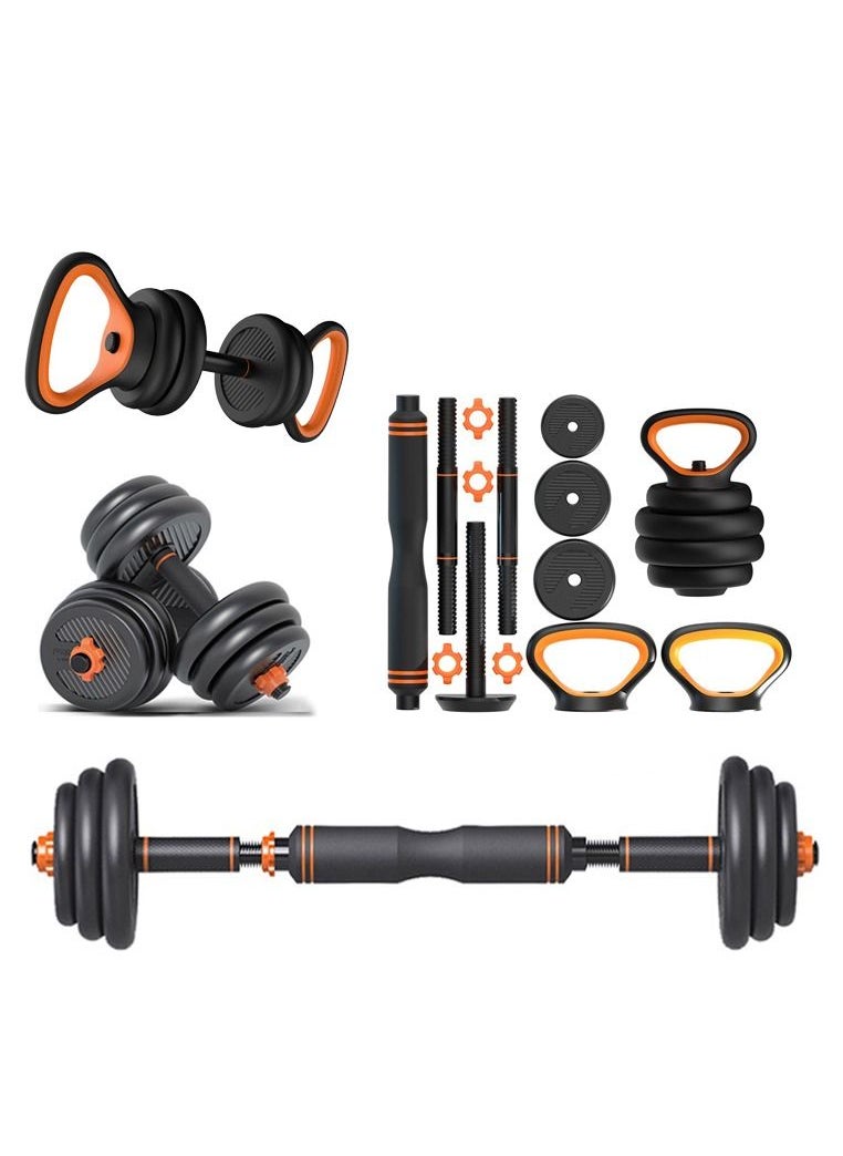 Maston - 4 in 1 Dumbbells Set Fitness and Home Work Dumbbell Set/Barbell/Kettlebell/Push-Up Stands Set/15 kg / 33 LB - Image 1