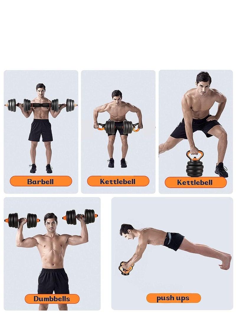 Maston - 4 in 1 Dumbbells Set Fitness and Home Work Dumbbell Set/Barbell/Kettlebell/Push-Up Stands Set/15 kg / 33 LB - Image 1